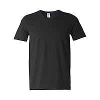 Gildan Men's Softstyle Heather V-Neck T-Shirt Pack 10, Black, XXX-Large
