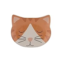 Ginger Stoneware Cat Saucer, 16 CM