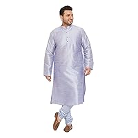 Elina fashion Men's Plus Size Banglori Silk Kurta Pajama (Payjama) Indian Designer Solid Traditional Wear