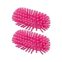 SPARTA Tank and Kettle Scrub Brush Heavy-Duty Tile Brush, Color-Coded and Handle Compatible (Sold Separately) for Optimal Access In Spacious Containers, Plastic, 5.5 X 9.5 Inches, Pink, (Pack of 2)