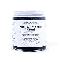 SPIRULINA + TURMERIC Seaweed SUPERFOOD Anti-Aging and Repairing Mask (by SimpleCare Products) All-Natural, Preservative and Fragrance-Free, Earth Friendly Skin Care