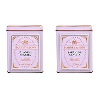 Harney & Sons Japanese Sencha Green Tea, 20 Sachets | Classic Collection (Pack of 2)