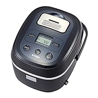 Tiger JBX-A18U 10-Cup Capacity Easy-to-Clean Micom Electric Rice Cooker with Tacook Cooking Plate, Scratch Resistant Inner Pot and Steam Gasket (Black and Stainless Steel)