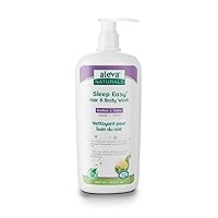 Hypoallergenic Sleep Easy Baby Hair and Body Wash for Kids and Toddlers, Plant-Based Organic Aloe Vera Formula with Lavender Scent, Gentle on Eyes and Sensitive Skin - 8 Fl Oz