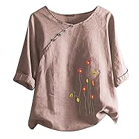 XJYIOEWT Office Women Clothing Women Blouse O Neck Travel Loose Top Summer Tops for Women Casual