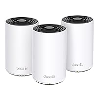 TP-Link Deco XE75 Mesh WLAN Set (3 Pack), Wi-Fi 6E AXE5400 Tri-Band Router & Repeater, 3 x Gigabit Ports for Each Unit, Recommended for Houses with 4-7 Bedrooms, Comprehensive Youth Protection, WPA3