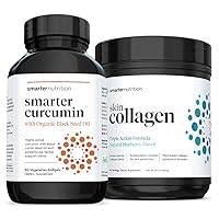 SMARTERNUTRITION Curcumin - Potency and Absorption + Smarter Skin Collagen - Triple Action Formula for Vibrant, Healthy Skin