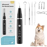 Dog Teeth Cleaning Kit Plaque Remover for Teeth - Pet Puppy Dental Toothbrush Tool-Ultrasonic Cleaner Brushing Care-Teeth Cleaning for Dogs, Dental Tools for Small Large Dogs,Black