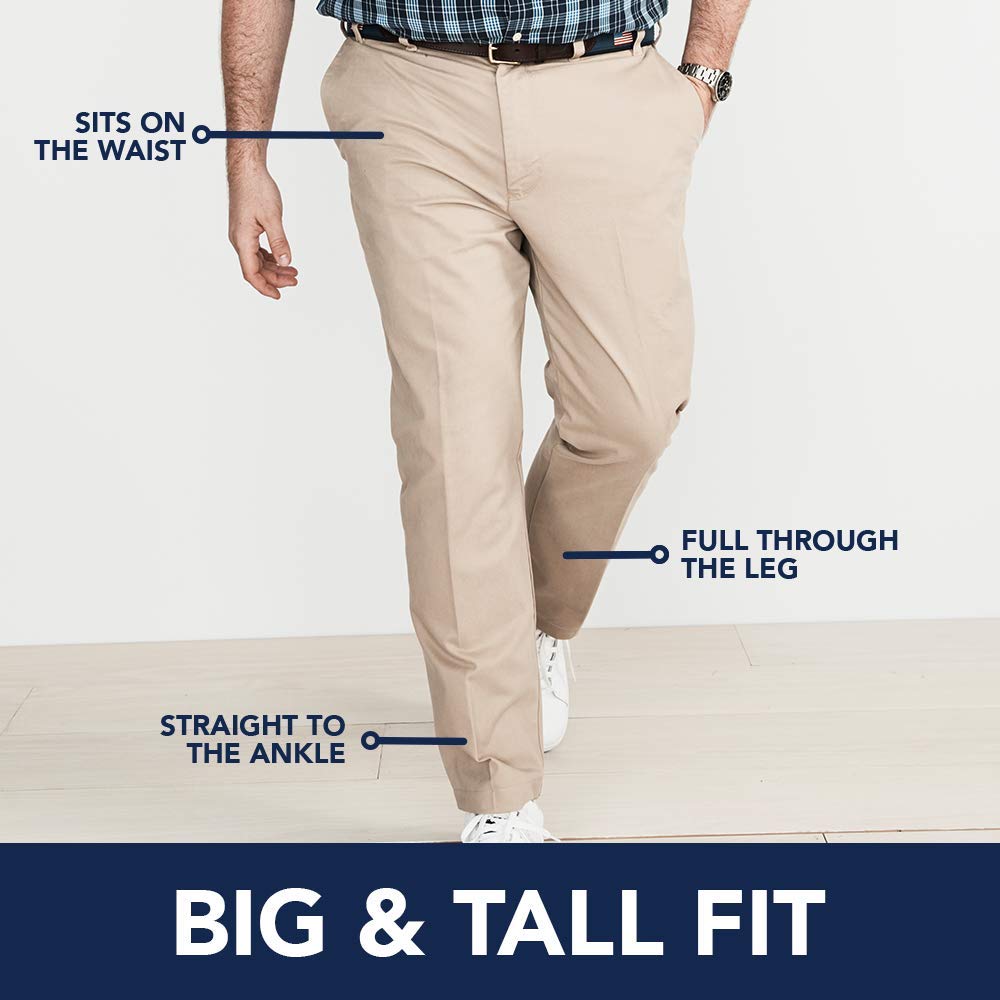 IZOD Men's Big & Tall Performance Stretch Flat Front Pant