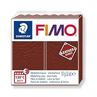 STAEDTLER Fimo Leather - Effect Oven-Hardening Modelling Clay Colour Nut 8010-779