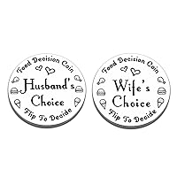 Valentines Day Gifts for Him Her Husband Wife Decision Maker Coin for Husband Wife Funny Couple Gifts for Women Men Anniversary Birthday Gifts for Men Women Husband Wife Double-Side Food Decision Coin