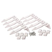 Dreambaby Spring Latches - Child Proofing Latch Locks for Cabinet, Drawer & Cupboard - White - 10 Pack