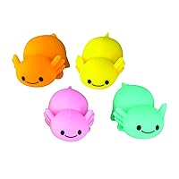 Raymond Geddes Sand-A-Lotl Squishy Toys for Kids (Set of 12) - Axolotl Stress Buster Toys in 4 Colors – Ideal for Squeezing and Stretching