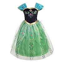 Dressy Daisy Ice Princess Coronation Green Costume Fancy Dress for Toddler Little Girls Halloween Christmas Birthday Party