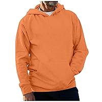 Hoodies For Men Thermal Big And Tall Letter Print Men'S Plush Fleece Sweatshirts Pocket Fall And Winter Pullover