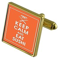 Sushi Sterling Silver Cufflinks Optional Engraved Box