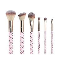 Impressions Vanity Hello Kitty Supercute Signature 6 PCs Makeup Brush Set, Super Cute Soft Makeup Brushes for Foundation, Face Powder, Make up Blending, Eye Shadow, and Liner Application (Pink)
