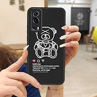 Lulumi-Phone Case for VIVO IQOO Z3 5G/Y72 5G/Y52, Anti-Fall airbag Creative Anti-Knock Cute Dirt-Resistant Cartoon Simple Imitation Leather Personality Funny Advanced Youth