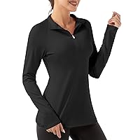 Women's Polo Shirts Long Sleeve UPF 50+ Sun Protection Tennis Golf Workout Tops Sport Zipper V Neck