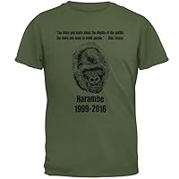 Harambe Dignity Avoid People Mens T Shirt Military Green LG