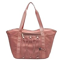Oichy Canvas Shoulder Bags for Women Casual Handbags Work Bag Large Daily Purse Lightweight Tote Bag with Zipper