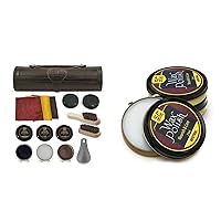 Stone and Clark Complete Leather Shoe Polish & Care Kit - Premium Brown, Black, and Neutral Shoe Polish Packs with Essential Accessories