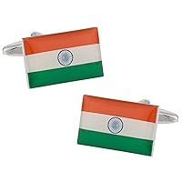 India Flag Cufflinks with Presentation Box