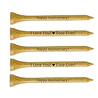 Anniversary Day Gifts for Husband - 3-1/4 inch Wood Golf Tees Bulk - Anniversary Day Gift from Wife Girlfriend - Wedding Present Ideas for Him Men Boyfriend White