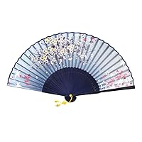 Korean Traditional Star&Flower Silk Hand Fan 8