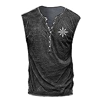 Muscle Shirt,Summer Loose Print Plus Size Sleeveless Shirt Muscle Casual Sport Bodybuilding Training Tees
