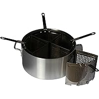 20 Qt Aluminum Pasta Cooker Pot with 4 Stainless Steel Inserts Filter Baskets, Noodle Dumpling Maker Cooking Tool for Home Kitchen Or Commercial-1