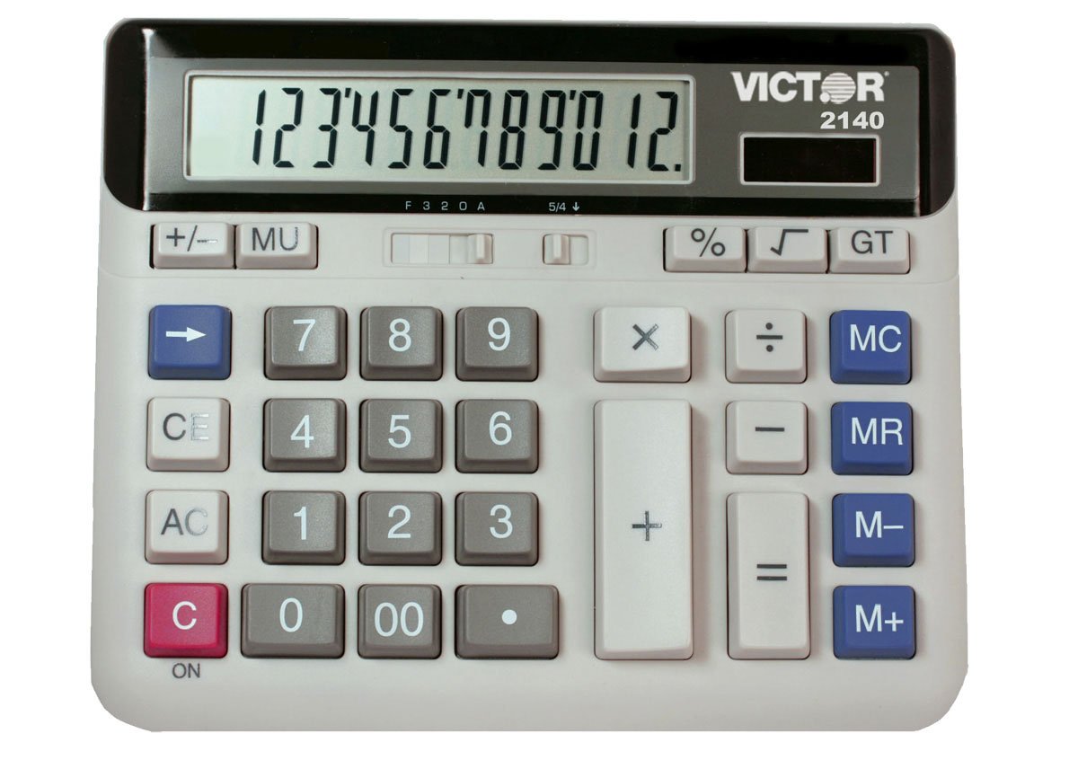 Victor 2140 Desktop Business Calculator, 12-Digit LCD