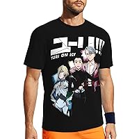Anime Yuri On Ice T Shirt Mens Summer Round Neck Clothes Casual Short Sleeves Tee