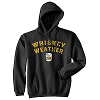 Crazy Dog T-Shirts Whiskey Weather Unisex Hoodie Funny Liquor Drinking Lovers Hooded Sweatshirt