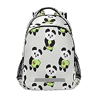 Cute Cartoon Panda Avocado Backpacks Travel Laptop Daypack School Book Bag for Men Women Teens Kids