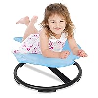 Autism Kids Swivel Chair Spinning Chair Spinning Stool for Child Aged 3+ Light Blue Sensory Toys Wobble Chair Train Body Coordination Ability Relieve Motion Sickness Symptoms