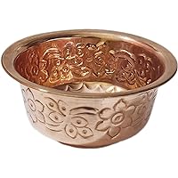 PARIJAT HANDICRAFT Handcrafted copper bath bowl authentic copper bath bowl and hammam bowl (hamam-bowls-06)