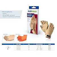 Actimove® Arthritis Care Arthritis Gloves – Drug-Free Pain Management for Aching Fingers and Hands, Overuse or Repetitive Syndromes – Left/Right Wear – Beige, X-Large