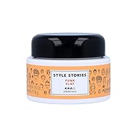 Alfaparf Milano Style Stories Funk Clay - Strong Hold Hair Sculpting Paste - Matte Finish Styling Clay - Long Lasting, All Day Hold - Professional Salon Quality - 4.16 oz.