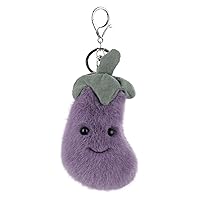 Apricot Lamb Cute Toys Plush Purple Eggplant Stuffed Vegetable Soft Keychain for Kids Bag, Purse, Backpack, Handbag (Purple Eggplant，4.3 Inches)