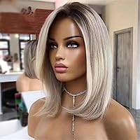 Ash Blonde Wig Lace Front Human Hair Wig 13X6 HD Lace Front Wig 13X4 Short Straight Lace Front Wig Women