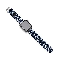 Nautical Anchors Silicone Strap Sports Watch Bands Soft Watch Replacement Strap for Women Men