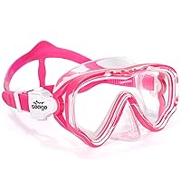 Seago Kids Swim Goggles Snorkel Diving Mask for Youth(5-15), Anti-Fog 180° Clear View