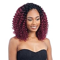 FreeTress Synthetic Hair Crochet Braids 2X Wand Curl Ample Curl (5-pack, 4)