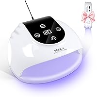 NXJ INFILILA 268W UV LED Nail Lamp, Faster UV Light for Gel Nails, Professional Flash Cure Gel Nail Lamp with 66Pcs Lamp Beads,Compatible with All Gel Types for Home Salon Nail Art Tools …