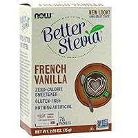 NOW Foods Better Stevia French Vanilla - 75 Packets (Pack of 1)