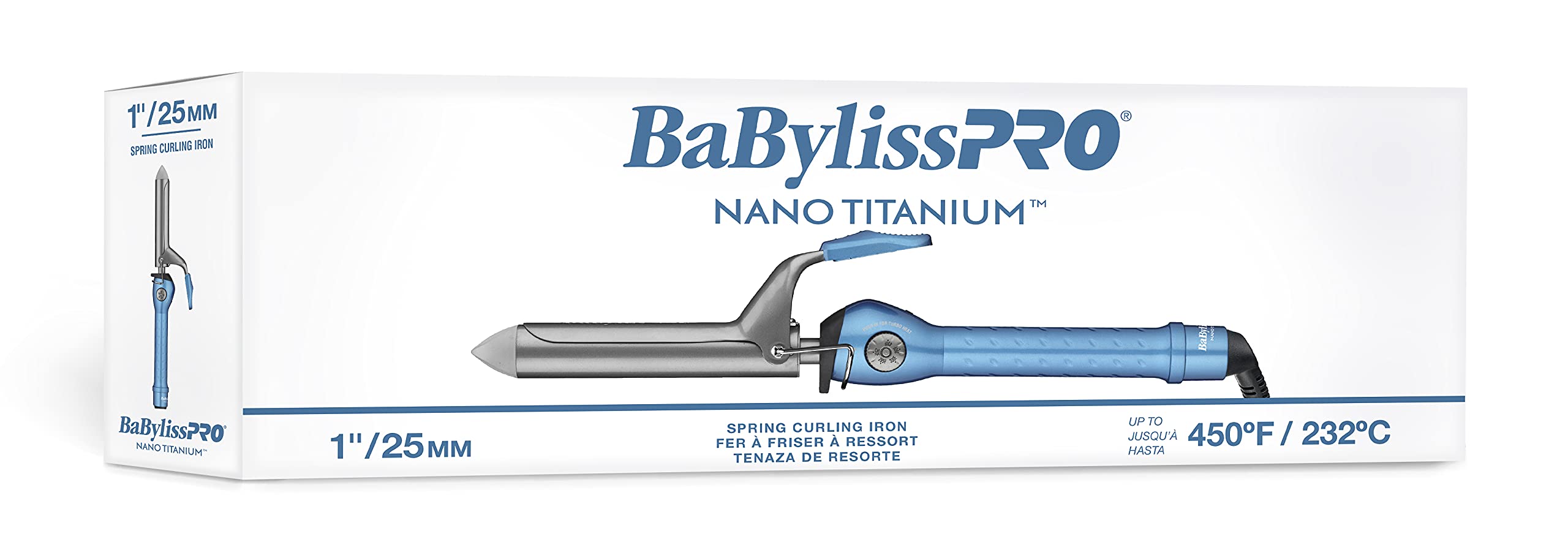 BaBylissPRO BaBylissPRO Nano Titanium Spring Curling Iron, 1 ct.