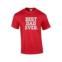 Best Dad Ever Great Father's Day Husband Grandpa Men's Short Sleeve T-Shirt-red-Large
