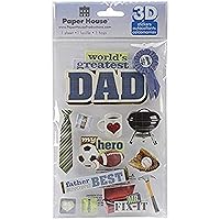 Paper House Productions STDM-0193E 3D Cardstock Stickers, Dad