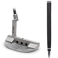 GoSports GS2 Tour Golf Putter – 34” Right-Handed Mallet Putter with Milled Face, Choose Oversized Fat Grip or Traditional Grip